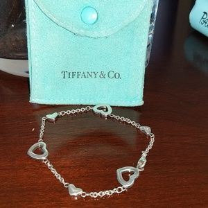 Tiffany & Co Sterling silver open heart bracelet